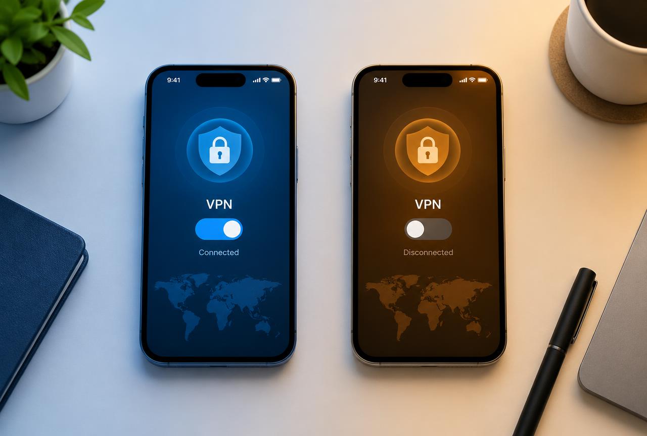 Mullvad and NordVPN both deliver strong privacy, but they are built for different kinds of users Two smartphones side by side showing VPN connection screens, comparing Mullvad and NordVPN